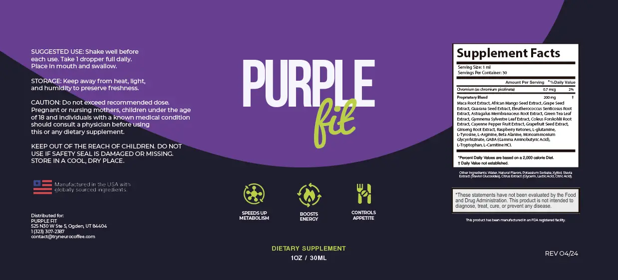 Purple Fit Label